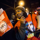 Erica Garner, daughter of Eric Garner, leads a march of people protesting a Staten Island, N.Y., grand jury’s decision not to indict a police officer involved in the choke hold death of Eric Garner in July, on Dec. 11, 2014. (Andrew Burton/Getty Images)